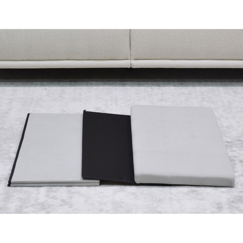 Taburet s úložným prostorem, krémová, manšestrová látka, TAB-472 CRM6