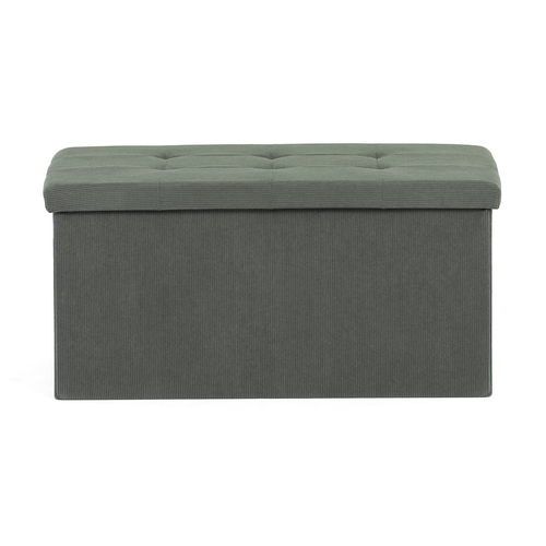 Taburet s úložným prostorem, zelená, manšestrová látka, TAB-472 GRN6