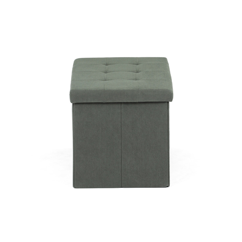 Taburet s úložným prostorem, zelená, manšestrová látka, TAB-472 GRN6