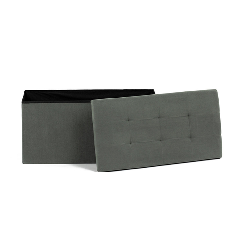 Taburet s úložným prostorem, zelená, manšestrová látka, TAB-472 GRN6