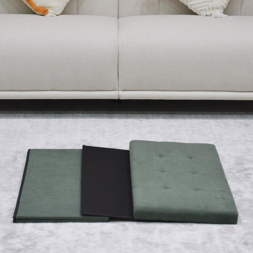 Taburet s úložným prostorem, zelená, manšestrová látka, TAB-472 GRN6