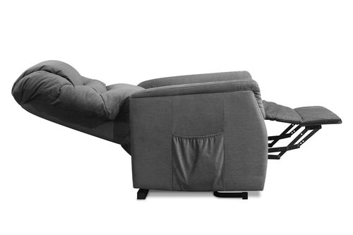 Polohovací křeslo, elektrické kabelové ovládání, šedá, látka, TV-1171 GREY2