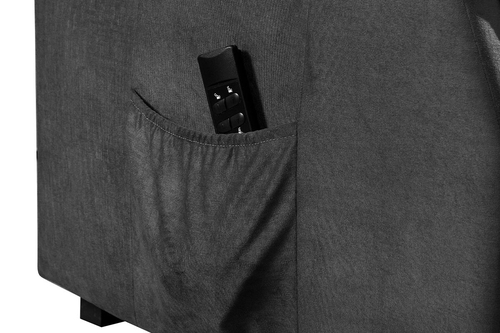 Polohovací křeslo, elektrické kabelové ovládání, šedá, látka, TV-1171 GREY2