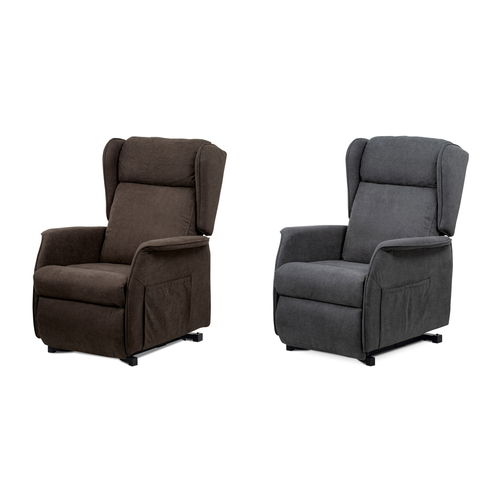Polohovací křeslo, elektrické kabelové ovládání, šedá, látka, TV-1190 GREY2