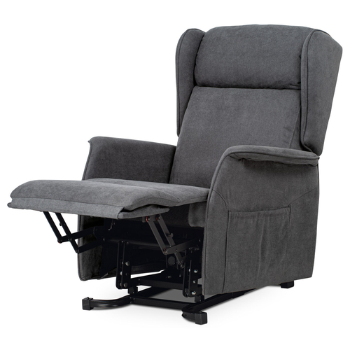 Polohovací křeslo, elektrické kabelové ovládání, šedá, látka, TV-1190 GREY2