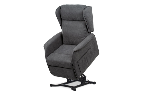 Polohovací křeslo, elektrické kabelové ovládání, šedá, látka, TV-1190 GREY2