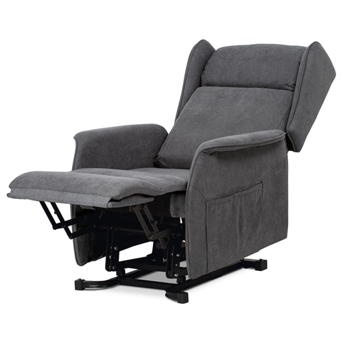 Polohovací křeslo, elektrické kabelové ovládání, šedá, látka, TV-1190 GREY2