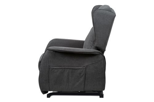 Polohovací křeslo, elektrické kabelové ovládání, šedá, látka, TV-1190 GREY2