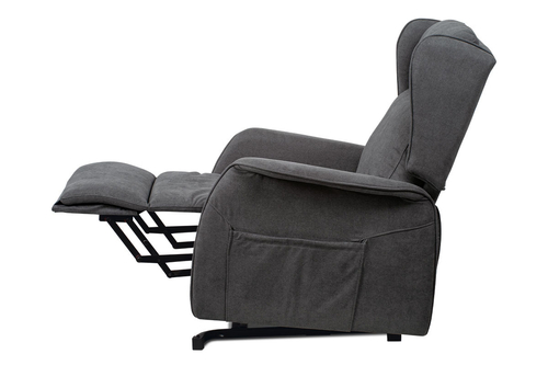 Polohovací křeslo, elektrické kabelové ovládání, šedá, látka, TV-1190 GREY2