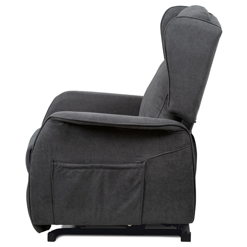 Polohovací křeslo, elektrické kabelové ovládání, šedá, látka, TV-1190 GREY2