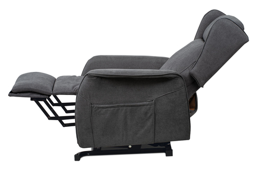 Polohovací křeslo, elektrické kabelové ovládání, šedá, látka, TV-1190 GREY2