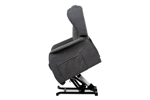 Polohovací křeslo, elektrické kabelové ovládání, šedá, látka, TV-1190 GREY2