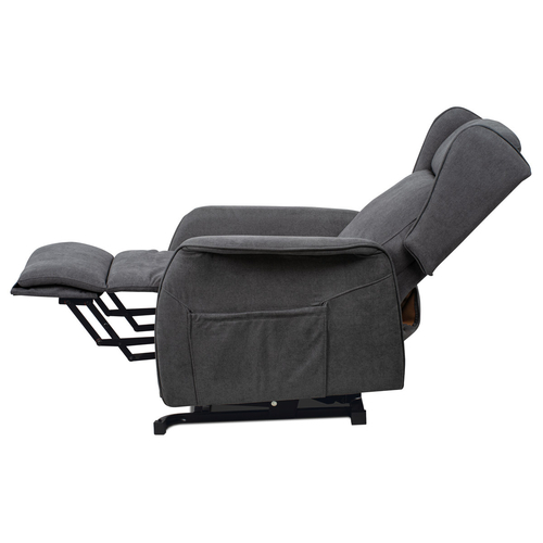 Polohovací křeslo, elektrické kabelové ovládání, šedá, látka, TV-1190 GREY2