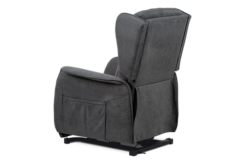 Polohovací křeslo, elektrické kabelové ovládání, šedá, látka, TV-1190 GREY2