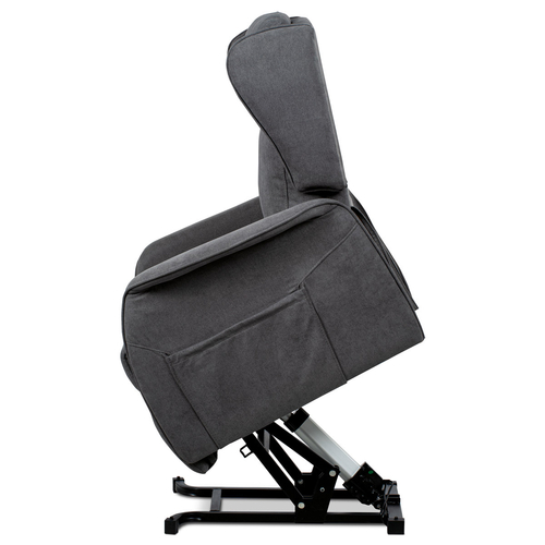 Polohovací křeslo, elektrické kabelové ovládání, šedá, látka, TV-1190 GREY2