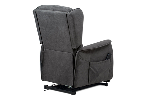 Polohovací křeslo, elektrické kabelové ovládání, šedá, látka, TV-1190 GREY2