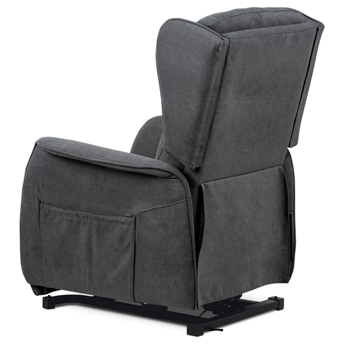 Polohovací křeslo, elektrické kabelové ovládání, šedá, látka, TV-1190 GREY2