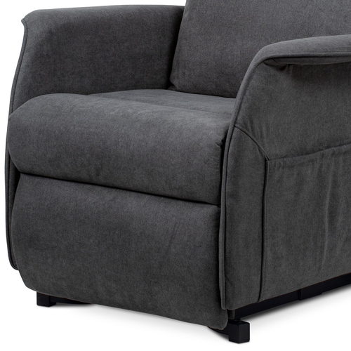 Polohovací křeslo, elektrické kabelové ovládání, šedá, látka, TV-1190 GREY2
