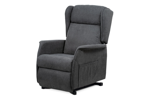 Polohovací křeslo, elektrické kabelové ovládání, šedá, látka, TV-1190 GREY2