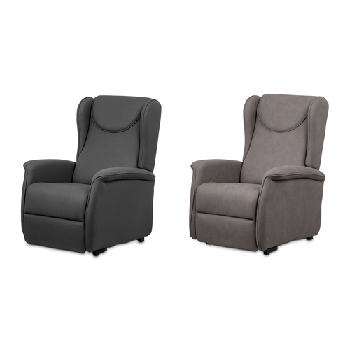 Polohovací křeslo, elektrické kabelové ovládání, šedá, látka, TV-1192 GREY2