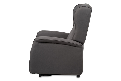 Polohovací křeslo, elektrické kabelové ovládání, šedá, látka, TV-1192 GREY2