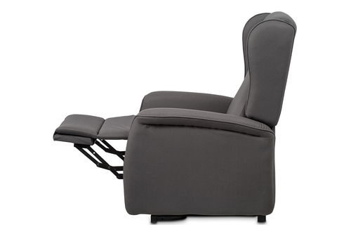 Polohovací křeslo, elektrické kabelové ovládání, šedá, látka, TV-1192 GREY2