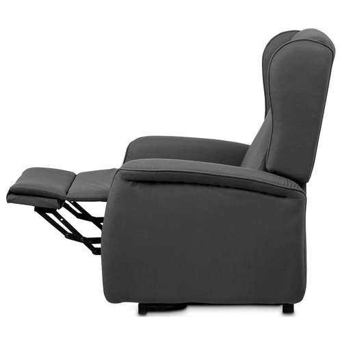 Polohovací křeslo, elektrické kabelové ovládání, šedá, látka, TV-1192 GREY2