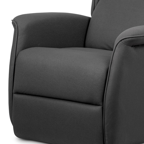 Polohovací křeslo, elektrické kabelové ovládání, šedá, látka, TV-1192 GREY2