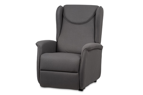 Polohovací křeslo, elektrické kabelové ovládání, šedá, látka, TV-1192 GREY2