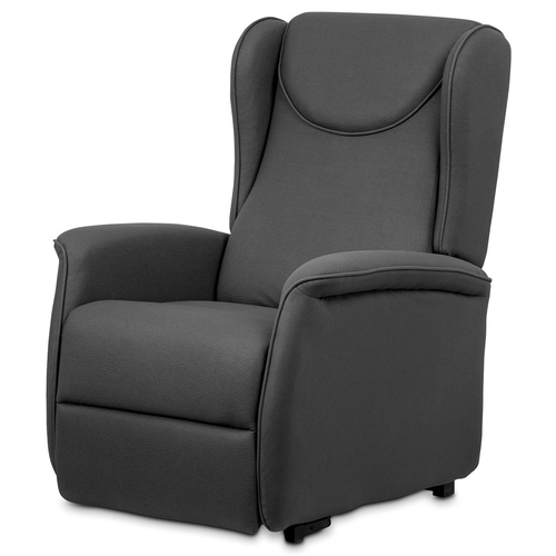Polohovací křeslo, elektrické kabelové ovládání, šedá, látka, TV-1192 GREY2