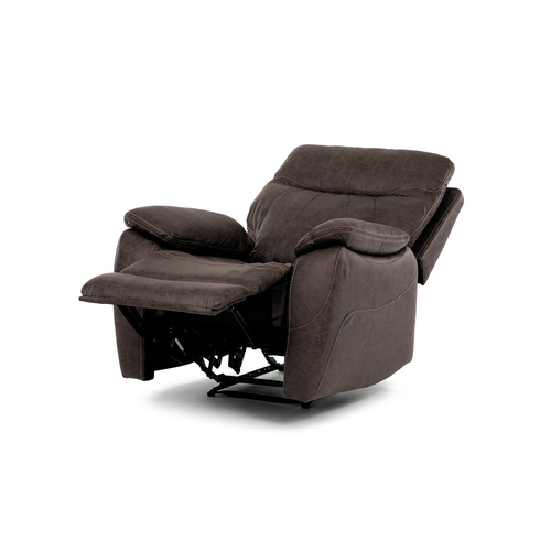 Polohovací křeslo, hnědá, látka vintage, TV-4092 BR3