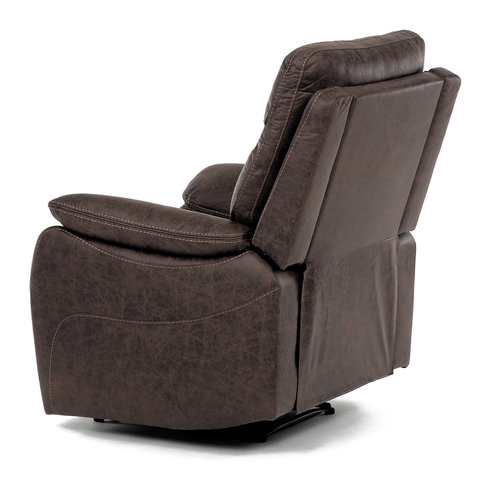 Polohovací křeslo, hnědá, látka vintage, TV-4092 BR3