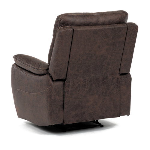 Polohovací křeslo, hnědá, látka vintage, TV-4092 BR3