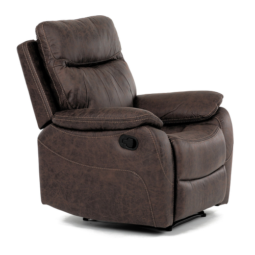 Polohovací křeslo, hnědá, látka vintage, TV-4092 BR3