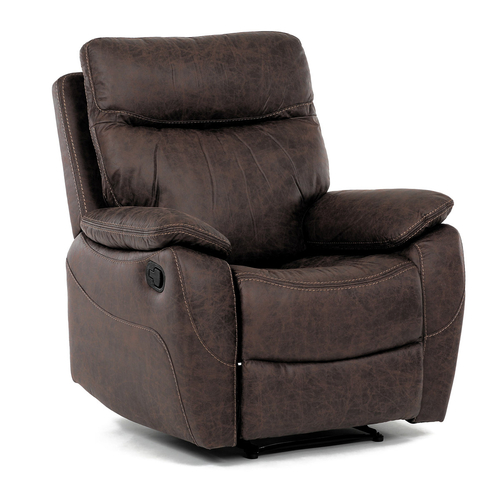 Polohovací křeslo, hnědá, látka vintage, TV-4092 BR3