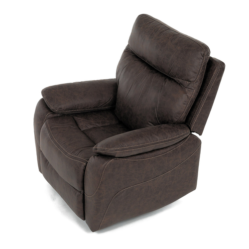 Polohovací křeslo, hnědá, látka vintage, TV-4092 BR3