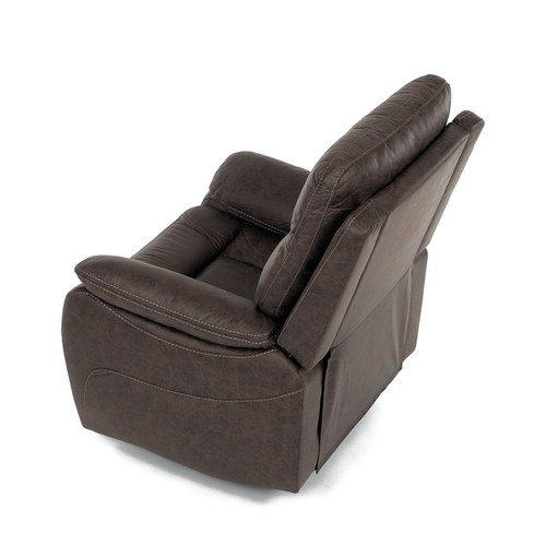 Polohovací křeslo, hnědá, látka vintage, TV-4092 BR3