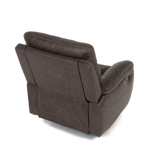 Polohovací křeslo, hnědá, látka vintage, TV-4092 BR3