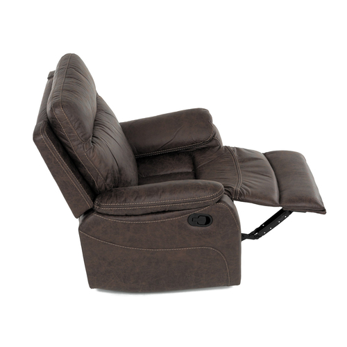Polohovací křeslo, hnědá, látka vintage, TV-4092 BR3