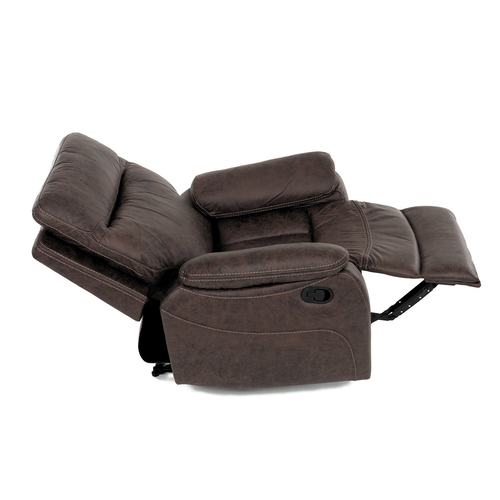 Polohovací křeslo, hnědá, látka vintage, TV-4092 BR3
