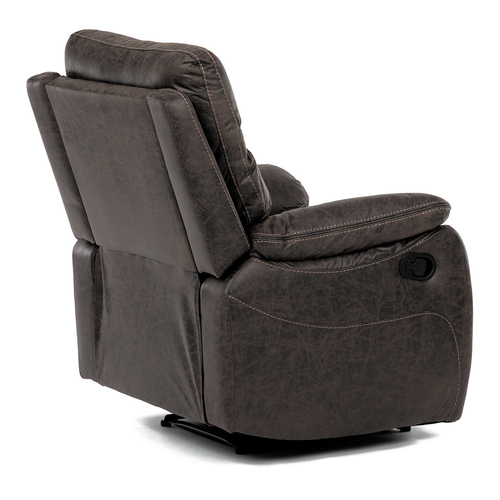 Polohovací křeslo, hnědá, látka vintage, TV-4092 COF3