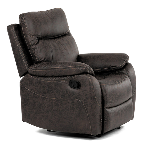 Polohovací křeslo, hnědá, látka vintage, TV-4092 COF3
