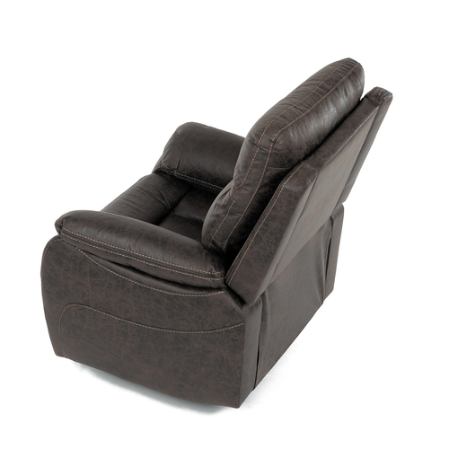 Polohovací křeslo, hnědá, látka vintage, TV-4092 COF3