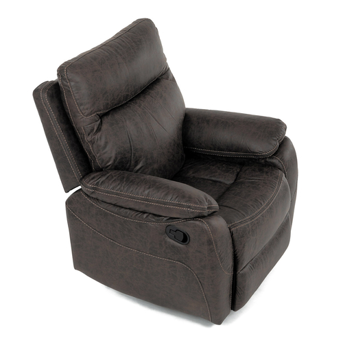 Polohovací křeslo, hnědá, látka vintage, TV-4092 COF3