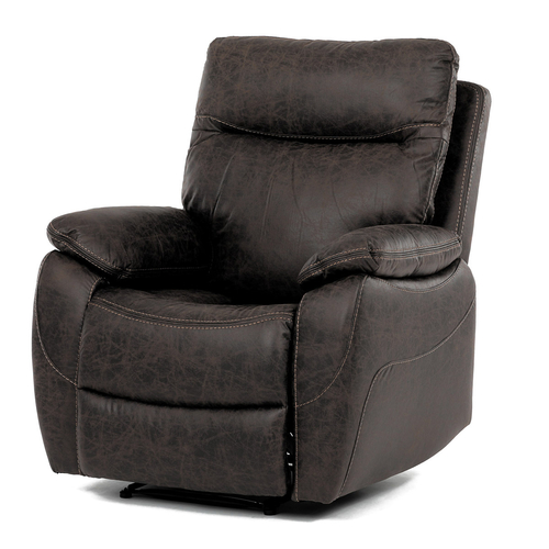 Polohovací křeslo, hnědá, látka vintage, TV-4092 COF3