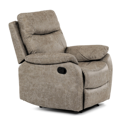 Polohovací křeslo, béžová, látka vintage, TV-4092 LAN3