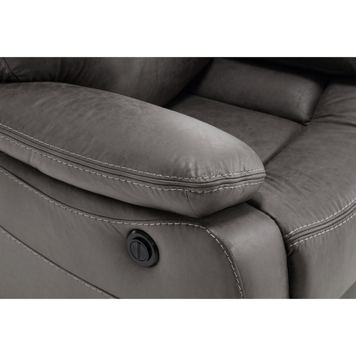 Polohovací křeslo, elektrické zabudované ovládání, šedá, látka vintage, TV-4094 GREY3