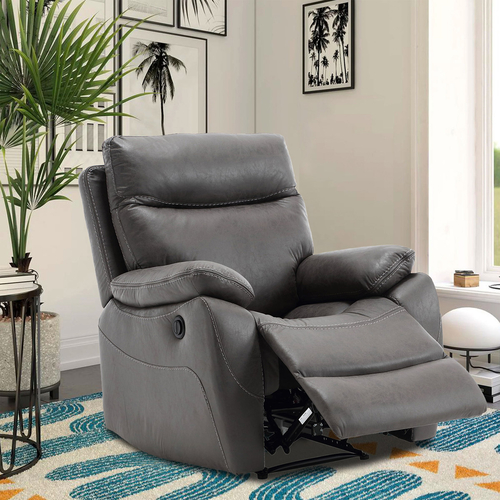 Polohovací křeslo, elektrické zabudované ovládání, šedá, látka vintage, TV-4094 GREY3