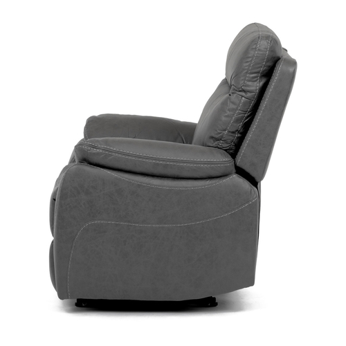 Polohovací křeslo, elektrické zabudované ovládání, šedá, látka vintage, TV-4094 GREY3