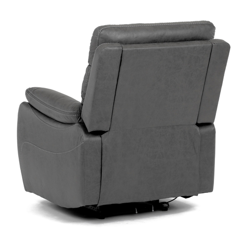 Polohovací křeslo, elektrické zabudované ovládání, šedá, látka vintage, TV-4094 GREY3